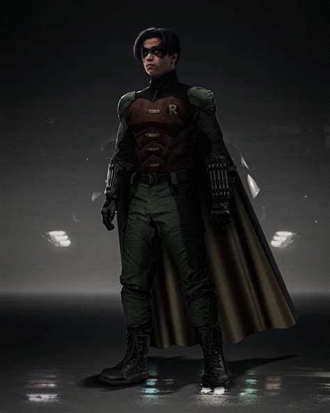 robin in suit|realistic robin uniform.